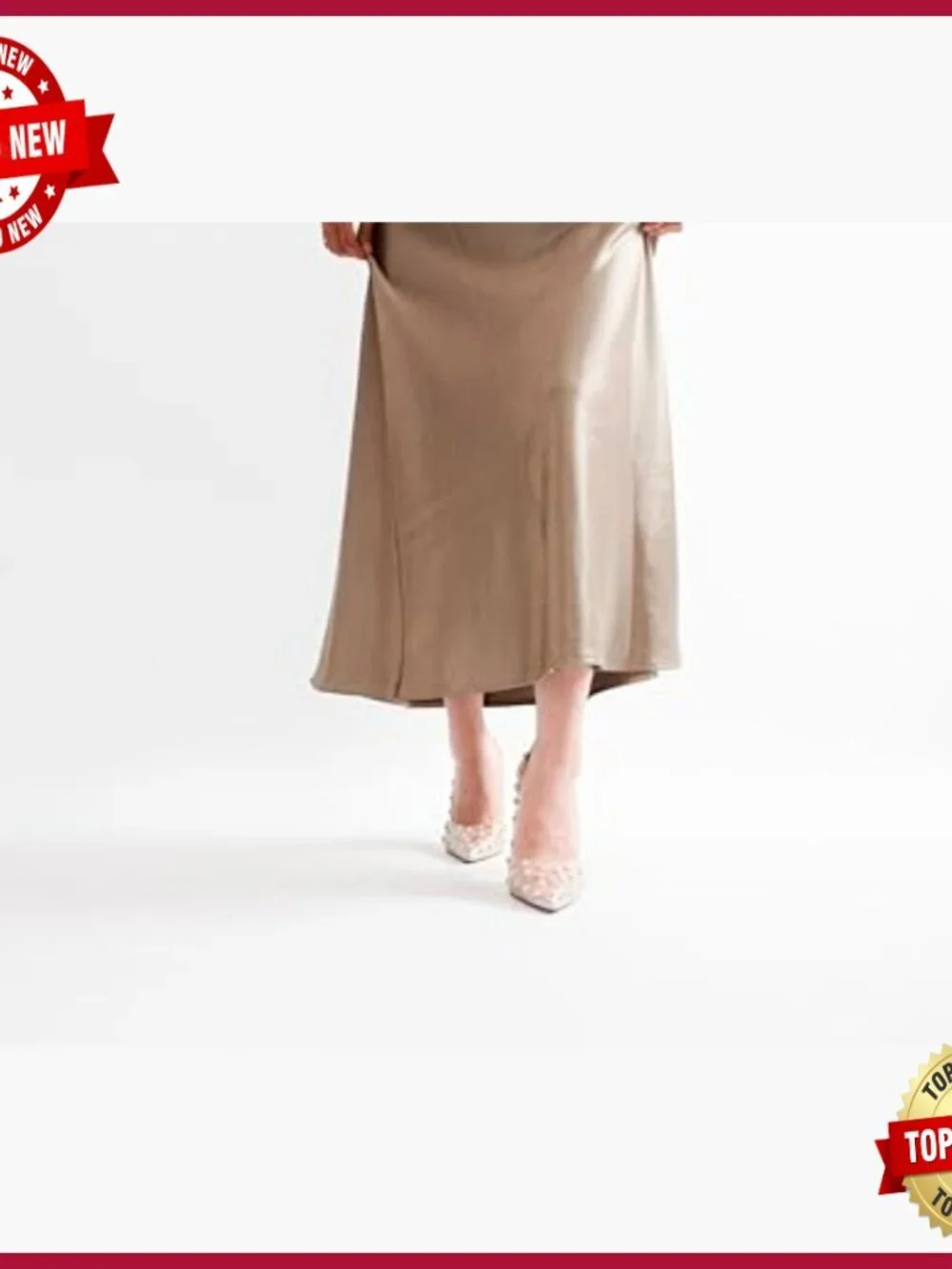 Clear PVC Pointed Toe High Heel Pumps with Pearl Studs, 4.3